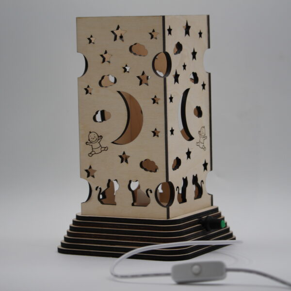 lampe veilleuse pour enfant en bois