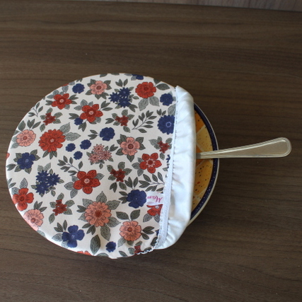 Lot Charlottes couvre-plat motif fleurs